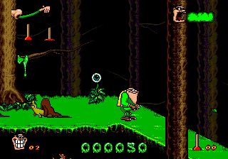 Boogerman - A Pick and Flick Adventure (USA) In game screenshot